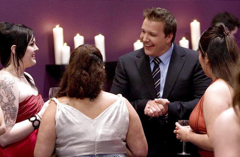 Luke Conley and some of the women on "More to Love."