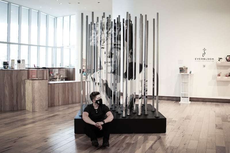 Rian Kasner’s art installation piece titled “See Us.”