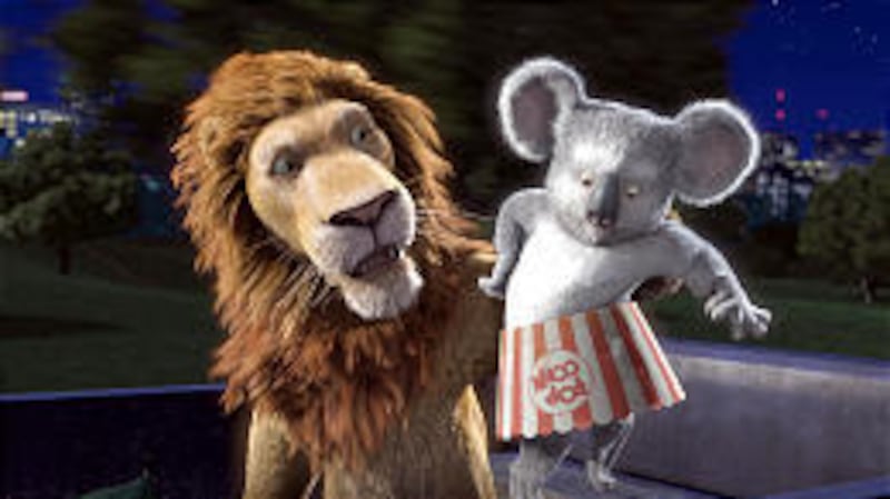 Kiefer Sutherland is the voice of Samson the Lion and Eddie Izzard is Nigel the Koala in "The Wild."