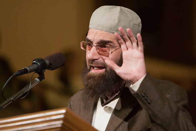 Imam Muhammed Mehtar, Khadeeja Mosque, Islamic Society of Greater Salt Lake, speaks prior to the benediction. The Inclusion Center of Utah holds their 23rd Annual Thanksgiving Interfaith Service at the LDS Assembly Hall on Temple Square Sunday, Nov. 18, 2