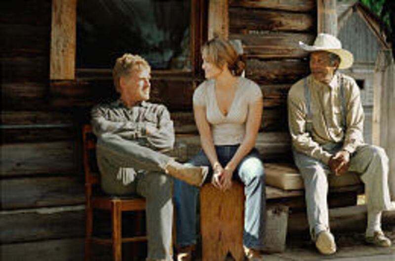Robert Redford, Jennifer Lopez and Morgan Freeman in Lasse Hallstrom's "An Unfinished Life," a well-done tale of redemption.
