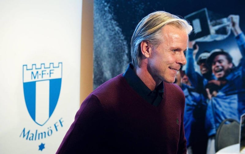 In this Monday March 21, 2011 photo Roland Nilsson, Malmo FF soccer coach is seen during a Swedish football league kick off ceremony at Malmo soccer stadium, Sweden. The Swedish football league kicks off this weekend with Malmo FF seeking to stay focused