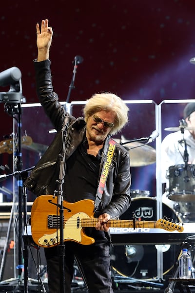 Hall and Oates lead singer Daryl Hall during Hall and Oates' performance at Vivint Arena on May 8, 2018.