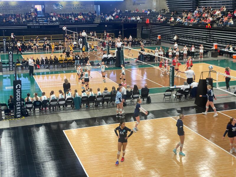 Class 3A high school volleyball teams compete at Utah Valley University