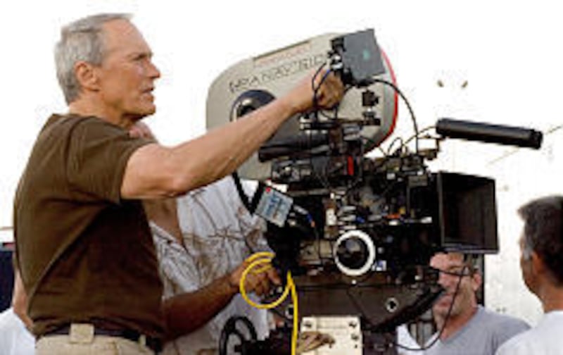 Clint Eastwood directs on the set of "Million Dollar Baby," which brought him a best-director nomination.