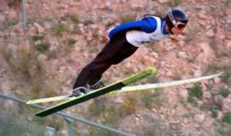 Park City resident Lindsey Van competes in the first Women's Continental Cup ski jump competition at Olympic Park in Park City Friday. Van placed sixth in the event.