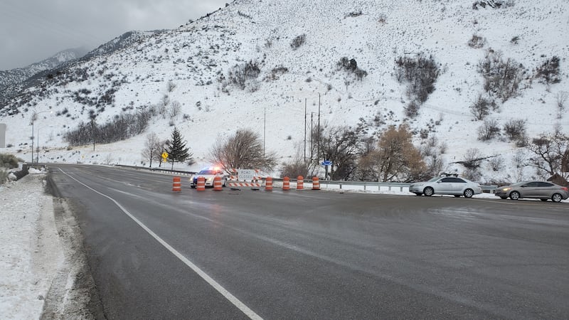 Law enforcement closed Sardine Canyon in Cache County due to weather conditions on Friday morning, Jan. 12, 2024.