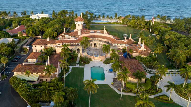 An aerial view of former President Donald Trump’s Mar-a-Lago estate is seen on Aug. 10, 2022, in Palm Beach, Fla.