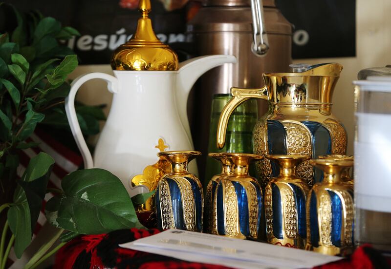 Displayed serving items at Congolese refugees George and Amisa Ngunza's apartment in Salt Lake City on Nov. 5, 2017.