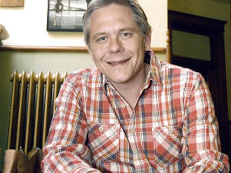 Walter Kirn, author of "Up in the Air," is pictured in his home in Livingston, Mont.