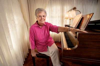 Janice Kapp Perry poses for a photo in her office at her home in Provo on Monday, Oct. 1, 2018.