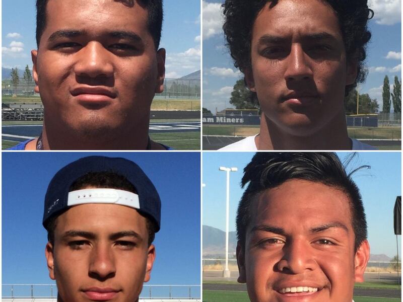 Jay Tufele (top left), Langi Tuifua (top right), Chaz Ah You (bottom left) and Sione Lund (bottom right) have committed to play in the Polynesian Bowl in Hawaii.