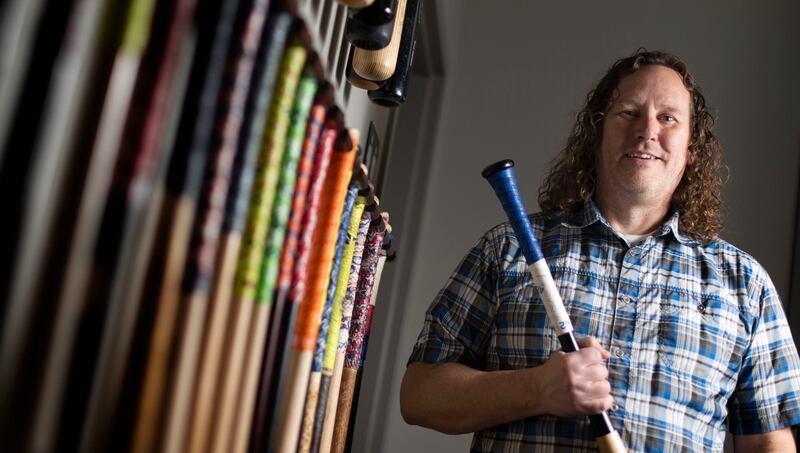Lizard Skins CEO Brian Fruit is photographed in the company's American Fork warehouse on Wednesday, March 20, 2019.The company just had its 25th anniversary and has found success with developing grip-tape products for professional athletes.