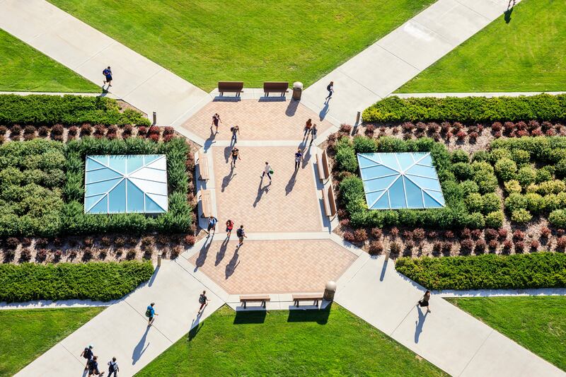 Students walk on the BYU campus in Provo on Sept. 6, 2013.