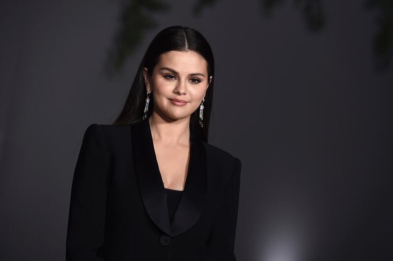 Selena Gomez arrives at the second annual Academy Museum Gala at the Academy Museum of Motion Pictures in Los Angeles.