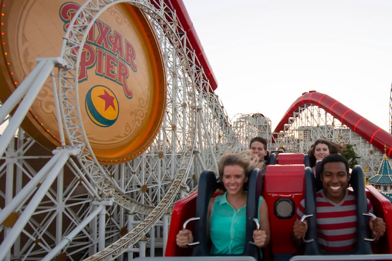 The thrilling Incredicoaster at Disney California Adventure Park brings guests the first ride-through attraction in the world featuring characters from Disney•Pixar’s “The Incredibles.”