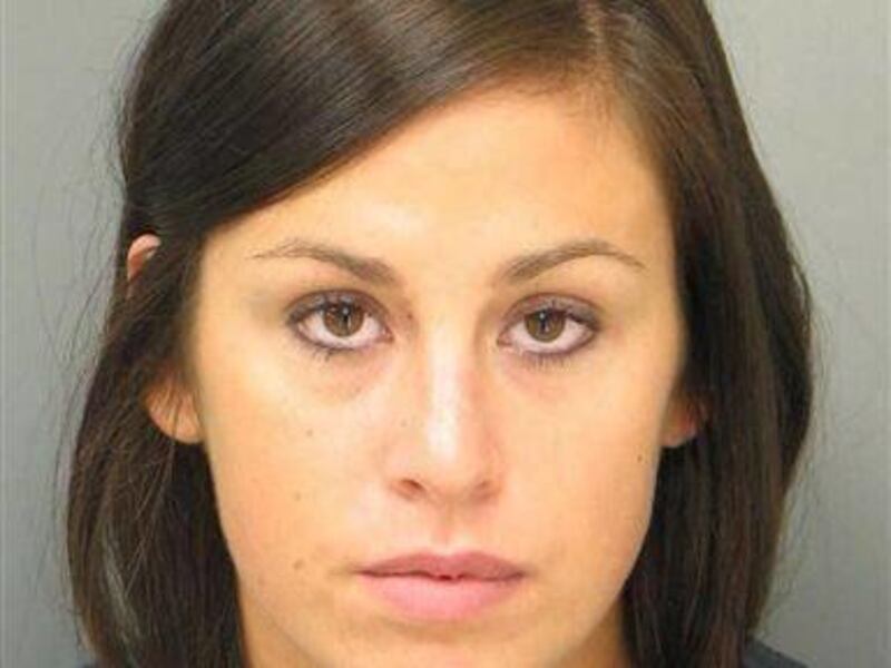 In this undated photo provided by the Lincoln Police Department, Lauren Cook is shown. Nebraska star volleyball player Lauren Cook was arrested on suspicion of leaving the scene of an injury accident and ticketed for driving under suspension after an acci