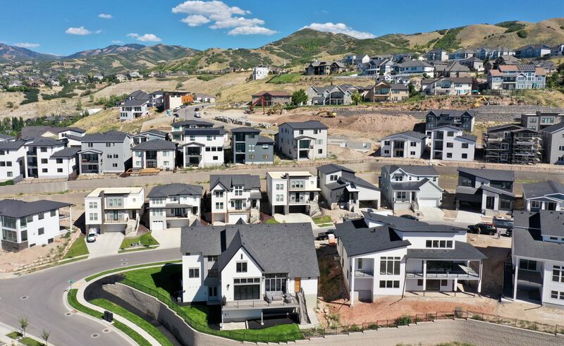 Homes are pictures in North Salt Lake on Monday, Aug. 28, 2023.
