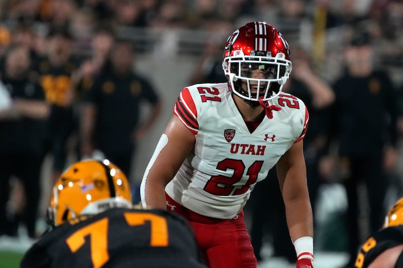 Utah linebacker Karene Reid during game against Arizona State, Saturday, Sept. 24, 2022, in Tempe, Ariz.