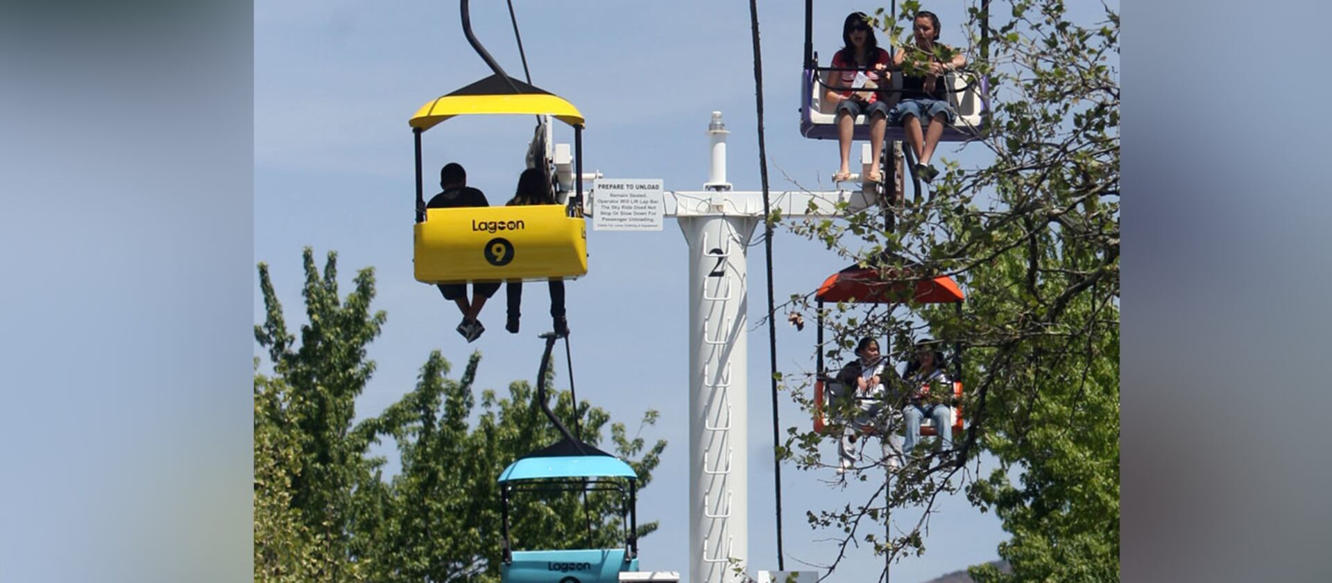 The Sky Ride at Lagoon in Farmington