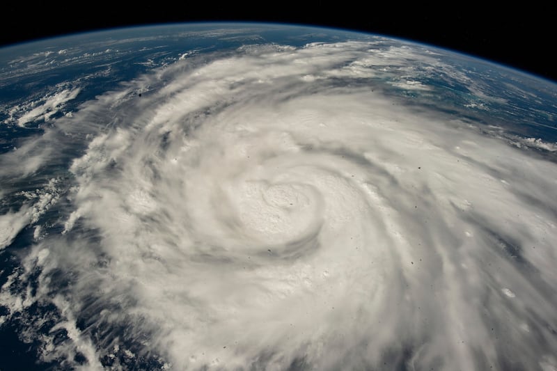Hurricane Ian pictured from the International Space Station just south of Cuba gaining strength and heading toward Florida.