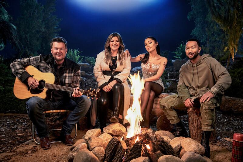 Blake Shelton, Kelly Clarkson, Ariana Grande and John Legend are the coaches for Season 21 of “The Voice.”