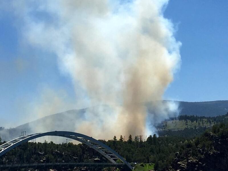 A fire burning near Flaming Gorge Reservoir has forced the evacuation and closure of Memorial Campground.