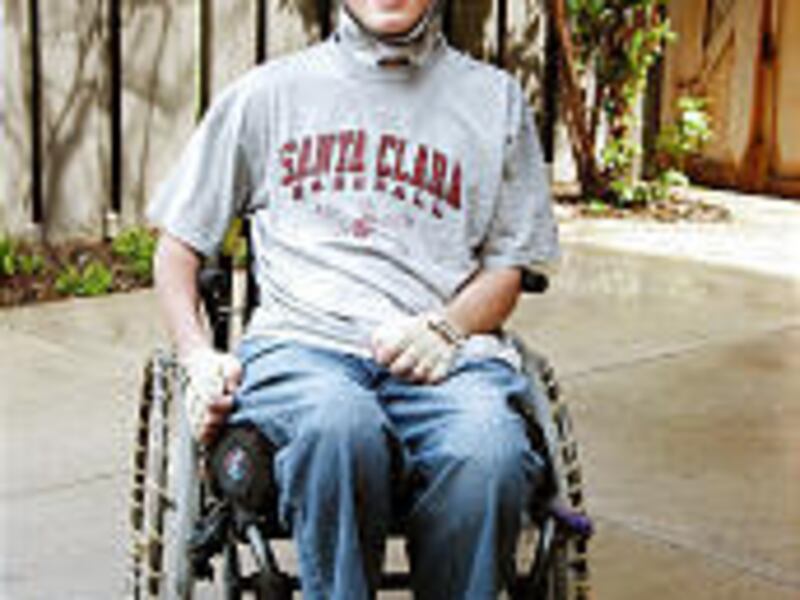 Former Brighton High baseball player Brian Lahti says the automobile accident that left him partially paralyzed hasn't really changed his outlook on life.