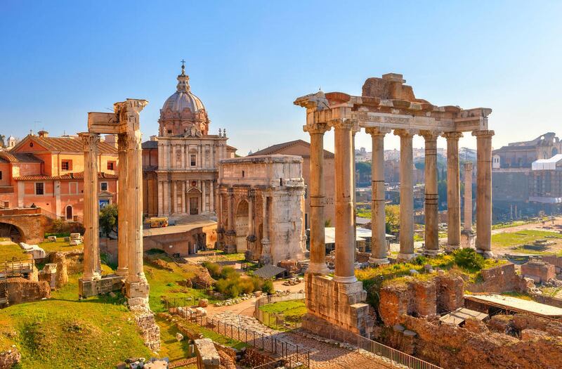 Ruins in Rome, Italy.
