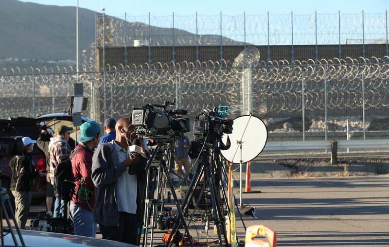 Members of the media await Wanda Barzee's release from the Utah State Prison in Draper on Wednesday, Sept. 19, 2018. Barzee served a 15-year sentence for aggravated kidnapping and holding Elizabeth Smart hostage in 2002.