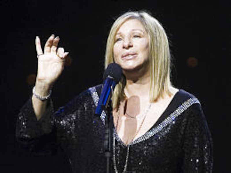 Barbara Streisand is touring Europe with a 58-piece orchestra.