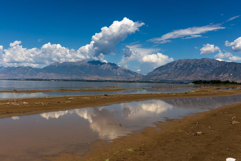 Utah Lake and Sandy Beach in Spanish Fork are pictured on Aug. 22, 2022.
