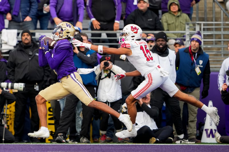 Washington wide receiver Rome Odunze makes a touchdown catch