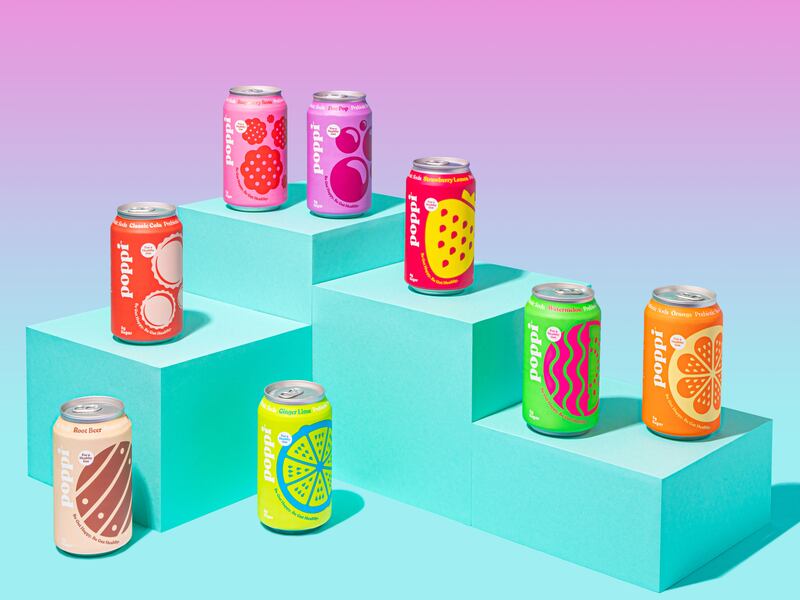 Prebiotic soda brand Poppi.