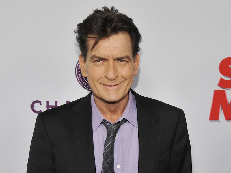 Charlie Sheen is pictured in Los Angeles in April 2013.