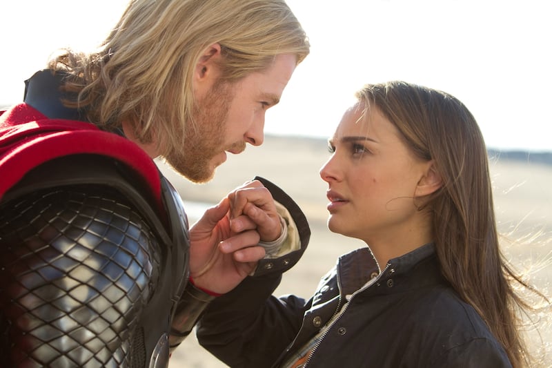 Thor (Chris Hemsworth) and Jane Foster (Natalie Portman) in "Thor," which has earned about $170 million at the box office.