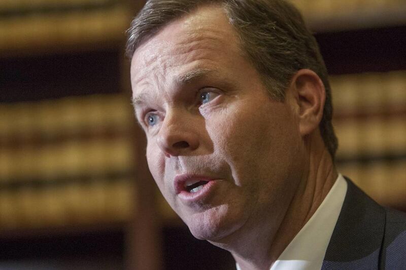 Utah Attorney General John Swallow speaks in his office Jan. 14, 2013 about allegations against him. The Utah House Special Investigative Committee says newly discovered emails confirm its findings that former Attorney General John Swallow engaged in a ho