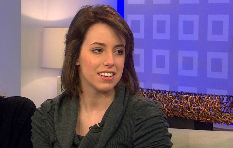 This Jan. 17, 2012 image made from video provided by NBC News/TODAY, Le Roy, N.Y. Junior/Senior High School senior Thera Sanchez speaks on the Today Show in New York. Sanchez said she was fine until she woke up one day and began stuttering. She said sympt