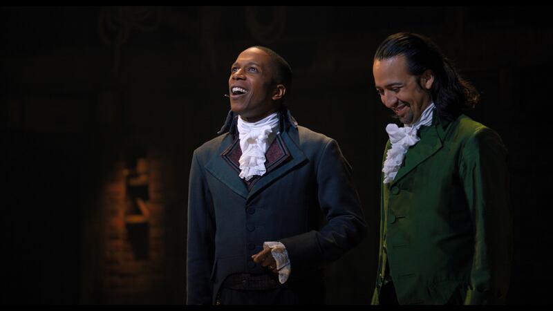 Lin-Manuel Miranda is Alexander Hamilton and Leslie Odom, Jr., is Aaron Burr in “Hamilton.” “Hamilton” is one of several productions making a return to Broadway in the fall.