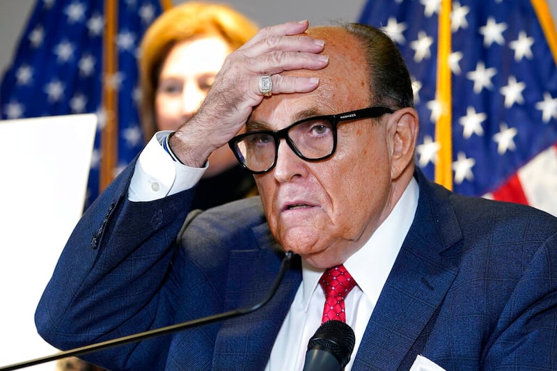 Former New York Mayor Rudy Giuliani in Washington.