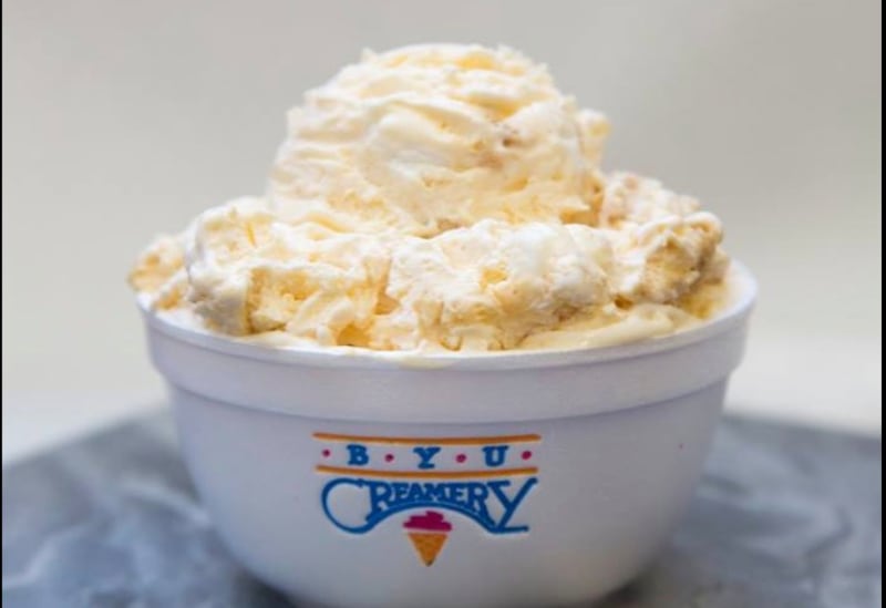 The BYU Creamery announced the new fluffernutter ice cream, which is a combination of vanilla ice cream, marshmallows, crushed cookies and a peanut butter-graham cracker swirl.