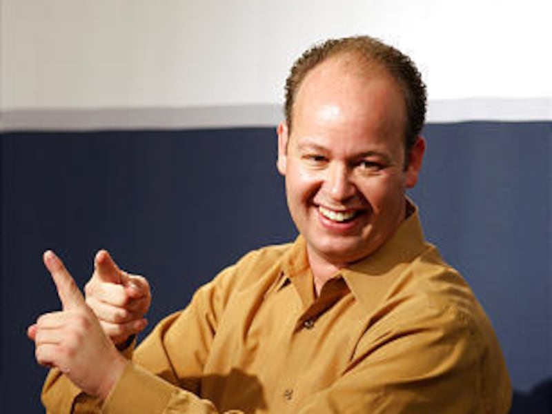 Chris Wakeland talks about ASL at the Sorenson Communications Video Relay Service Interpreting Institute.