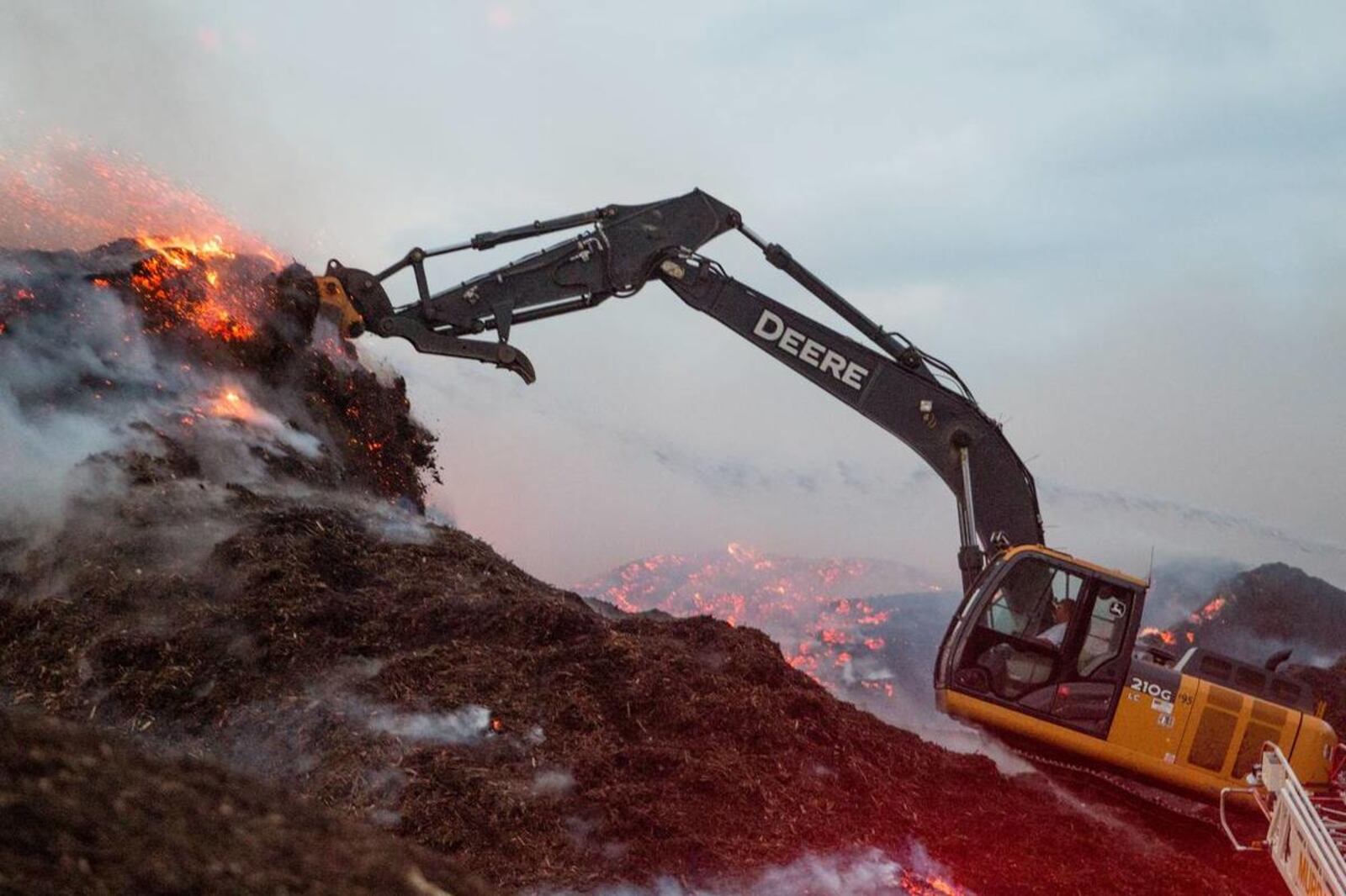 Compost fire in South Salt Lake closes roads, threatens businesses ...