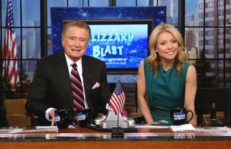 In this image from video released by Disney-ABC Domestic Television, co-hosts Regis Philbin, left, and Kelly Ripa are shown during the broadcast of "Live with Regis and Kelly," Tuesday, Jan. 18, 2011, in New York. Philbin announced Tuesday that he will be