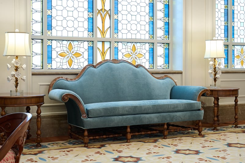 A couch inside the Yorba Linda California Temple.
