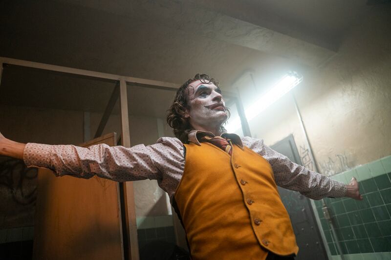Joaquin Phoenix as Arthur Fleck in Warner Bros. Pictures, Village Roadshow Pictures and BRON Creative’s “Joker,” a Warner Bros. Pictures release.
