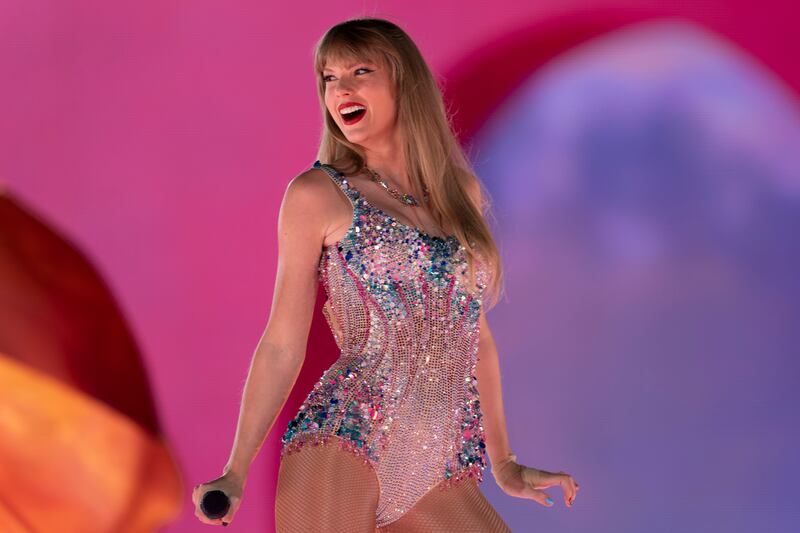 Taylor Swift performs during “The Eras Tour” in Nashville, Tenn.