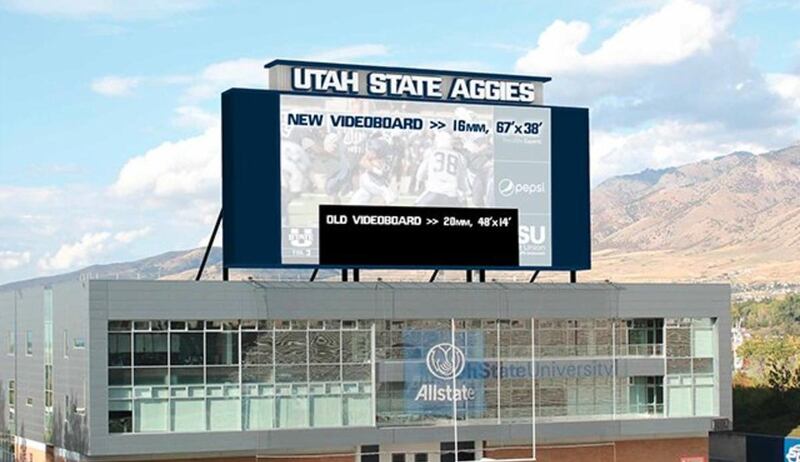 The new north video board will measure 67 feet by 38 feet.