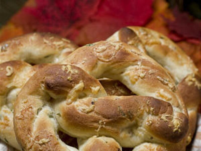 Pretzels are a great choice for Thanksgiving breads.