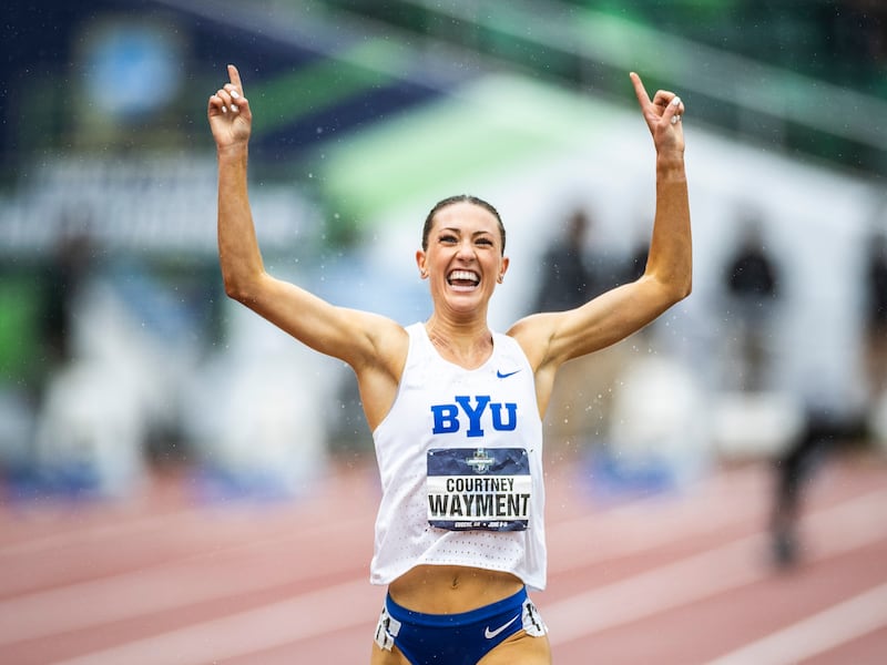 BYU’s Courtney Wayment competes at the NCAA Track and Field championships earlier this year. On Saturday, she qualified for the finals in the 3,000-meter steeplechase at the world championships in Eugene, Oregon.